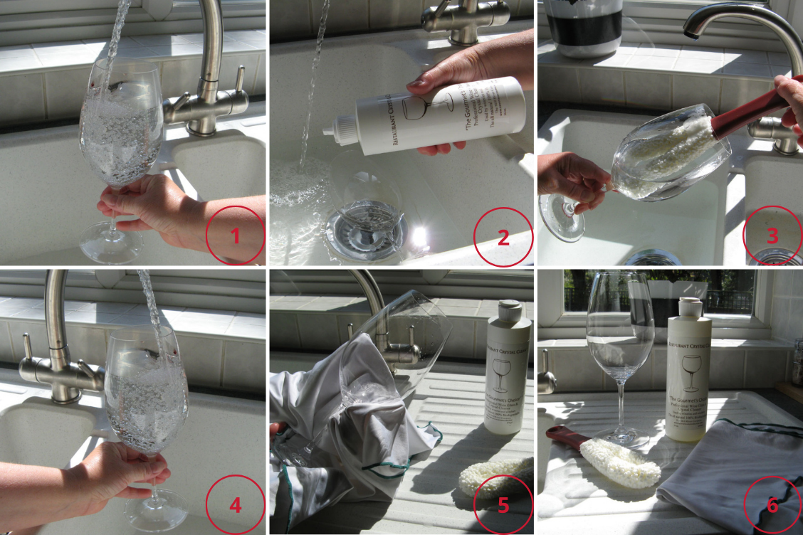Using Restaurant Crystal Glass Cleaner